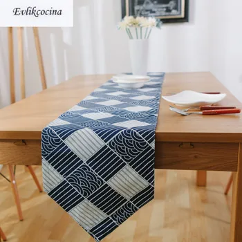

Free Shiping Plaid Fish Scale Table Runner Decoracion Mesa Hogar Cotton Linen Chemin De Table Tafelloper For Party Wedding Decor