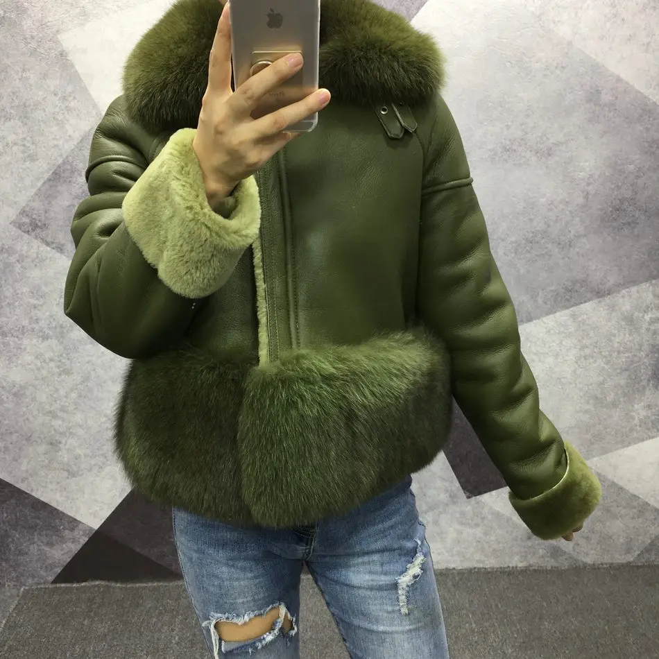 women genuine leather jacket with fur (16)
