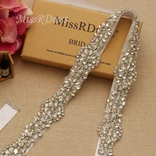 MissRDress 90 см длинный свадебный пояс Лента Свадебная со стразами пояс невесты и лента для свадьбы Выпускные платья JK813