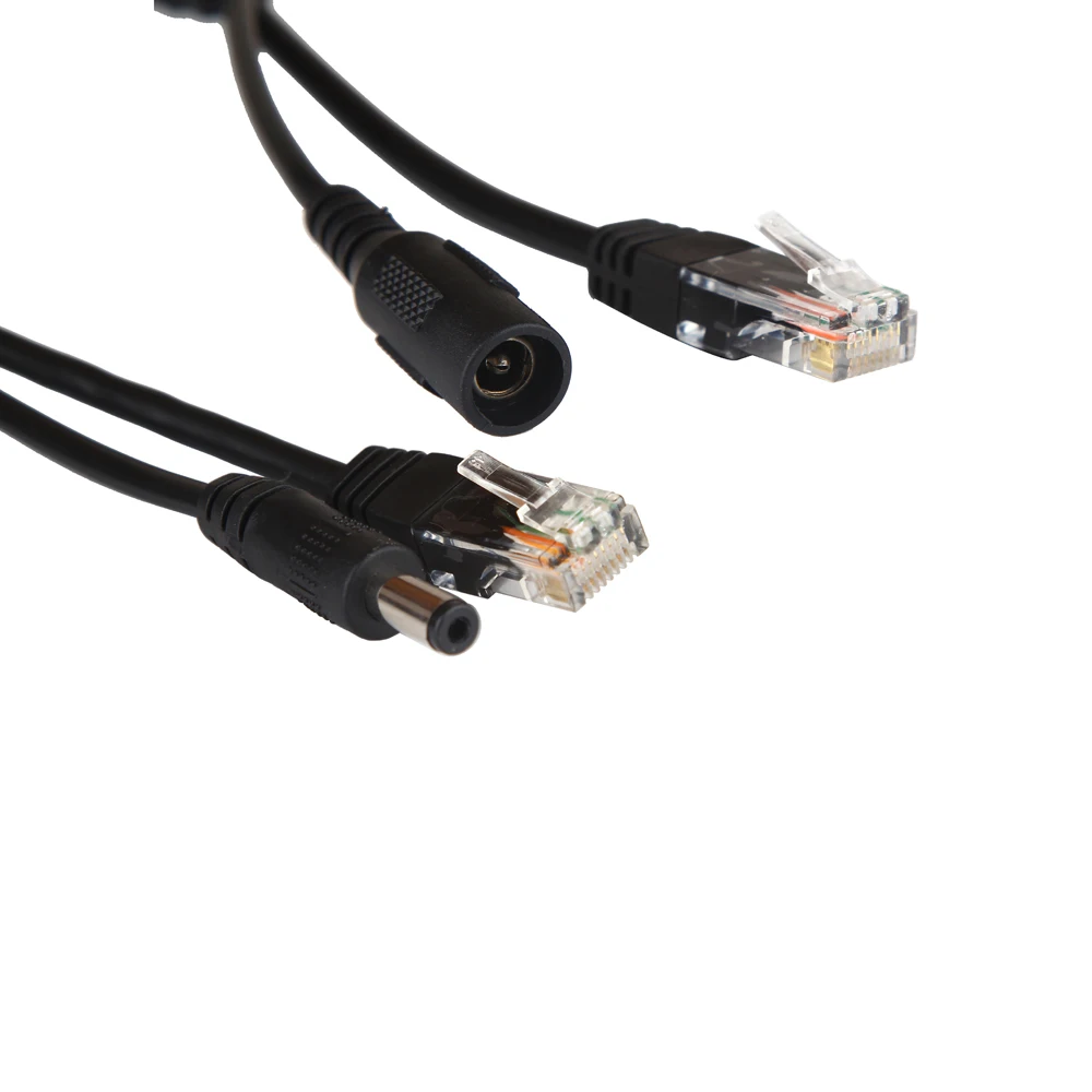 Cdycam 10 шт.(5 пар) POE сплиттер POE переключатель POE кабель адаптер экранированная лента 5 в 12 В 24 в 48 в кабель питания 5,5*2,1 мм POE7005