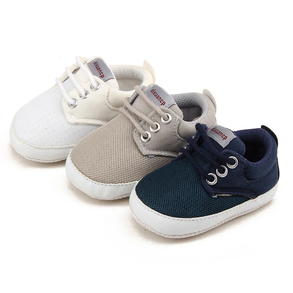 Newborn Baby Boy Shoes First Walkers Spring Autumn Baby Boy Soft Sole Shoes Infant Canvas Crib