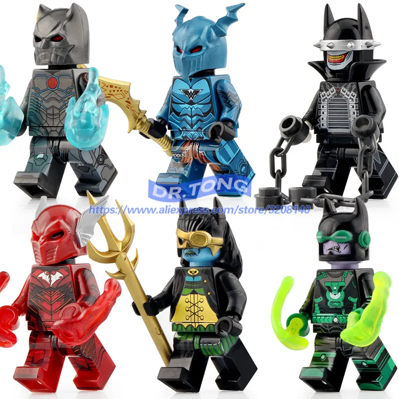 

Single Sale Building Block Dark Nights Metal Knights Red Death Machine Batman Bricks Toys for Children Gifts Wm6057