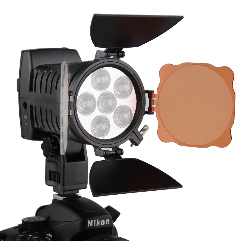 LED Spotlight Video Light Mount on Camera lighting 3000 6000K For