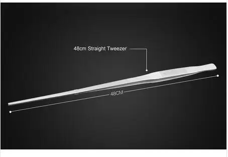 Высокое качество нержавеющей аквариума водные растения обслуживание кривой Прямой пинцет изогнутые ножницы набор инструментов - Цвет: 48cm zhiniezi