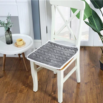 

Solid Color cotton 6 Color Soft Comfort Seat Mat Lumbar Pillow Office Chair Seat Cushion Bolster Buttocks Tie On Pad 45x45cm