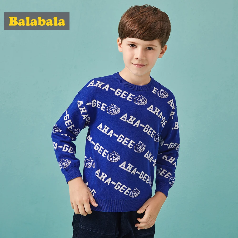 

Sweater For Children Boys 2018 Spring Autumn Cotton Child Sweater Loose Letter Soft Sweater Kids Boy New Fashion Clothing