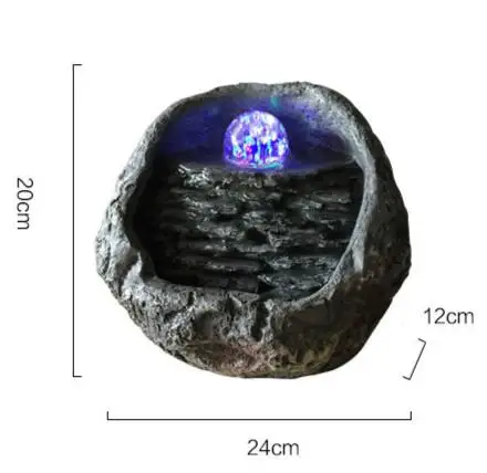 Микро пейзаж фонтан воды бонсай смолы ремесла Гостиная Офис украшения подарок - Цвет: A