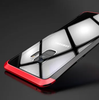 

VNSTRIP Aluminum Bumper+ Plastic frame+Tempered glass back cover for Samsung S9 Anti-shock Protective case for S8 S9 plus