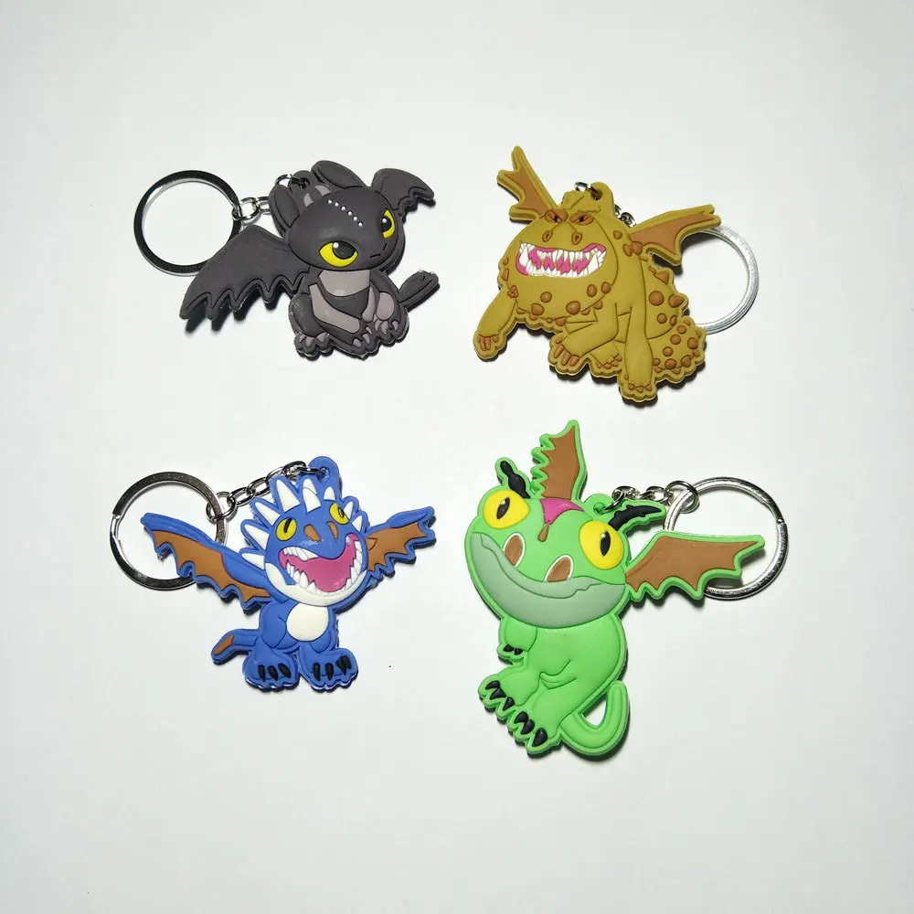 

5 to 6CM How to Train Your Dragon Anime Key Chain PVC Figure Keyring cute Toys Keychain Keyholder Birthday Gift NEW