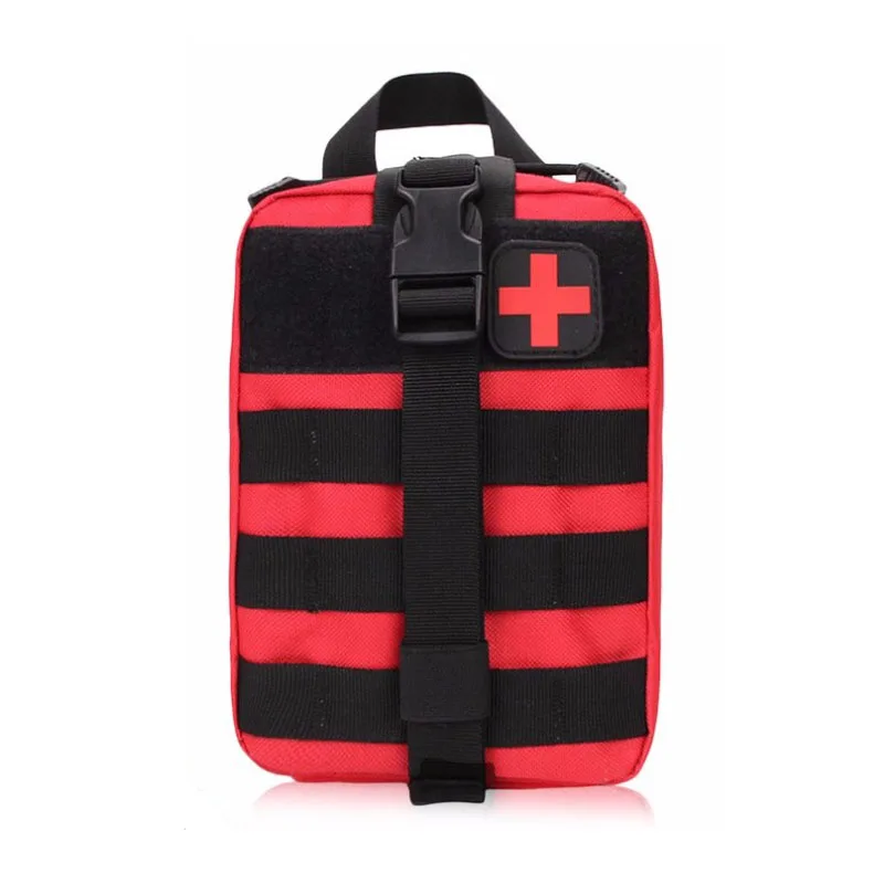 

Red Color Tactical Bag Outdoor Travel First Aid Kit Waist Pack Camping Climbing Bag Emergency Survival Kit Bicycle Car Bag