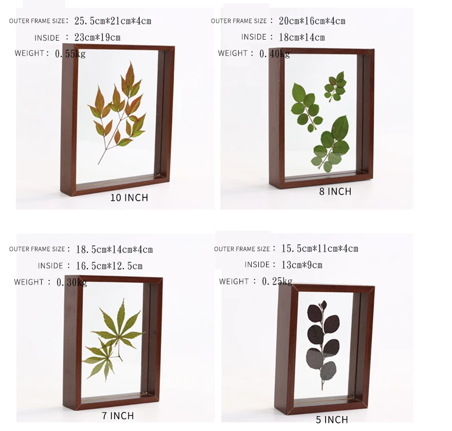SUFEILE образец растения рамка для картин 6 дюймов Твердая Деревянная креативная декоративная рамка DIY деревянная стеклянная рамка высокой четкости D50