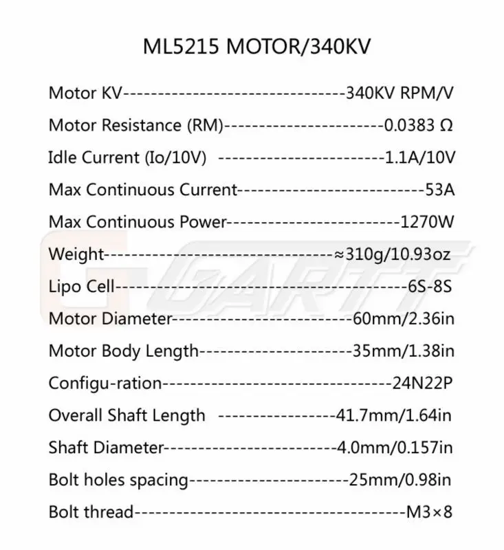 4 шт. GARTT ML 5215 340KV безщеточный для мультикоптера квадрокоптера гексакоптер RC, Дрон