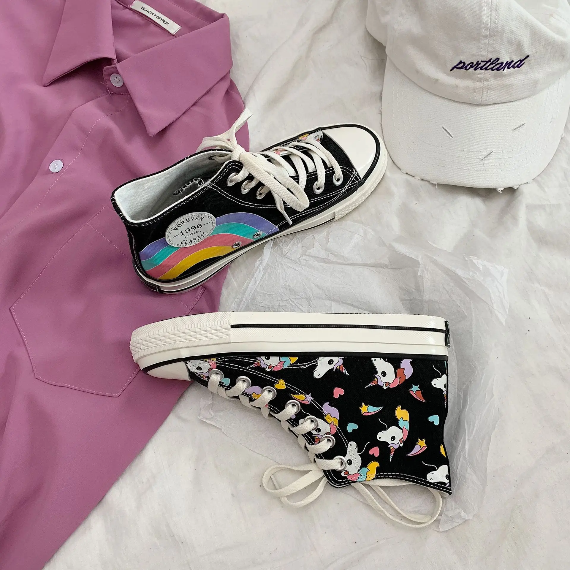 High Top Unicorn Sneakers For Girls -Unicorn Fashion