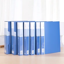 A4 Clear Book Display Book 7 Sizes 10 20 30 40 60 80 100 Pockets Transparent Pockets Blue Cover For Office Files Deli 5001