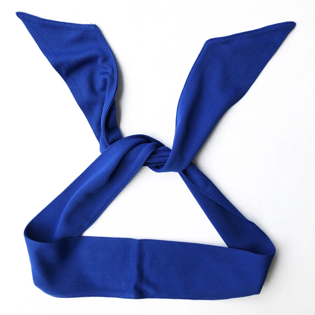 Sports Solid Head Tie Sweatband Tennis Basketball Sweat Hair Band Headband Fits Comfortably Under Helmets Moisture for Men Women