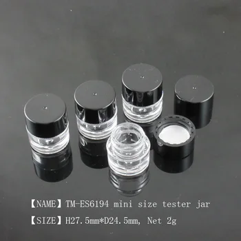 

TM-ES6194 mini size test jar 2g cosmetic tester jar empty AS nail art jar 500pcs/lot