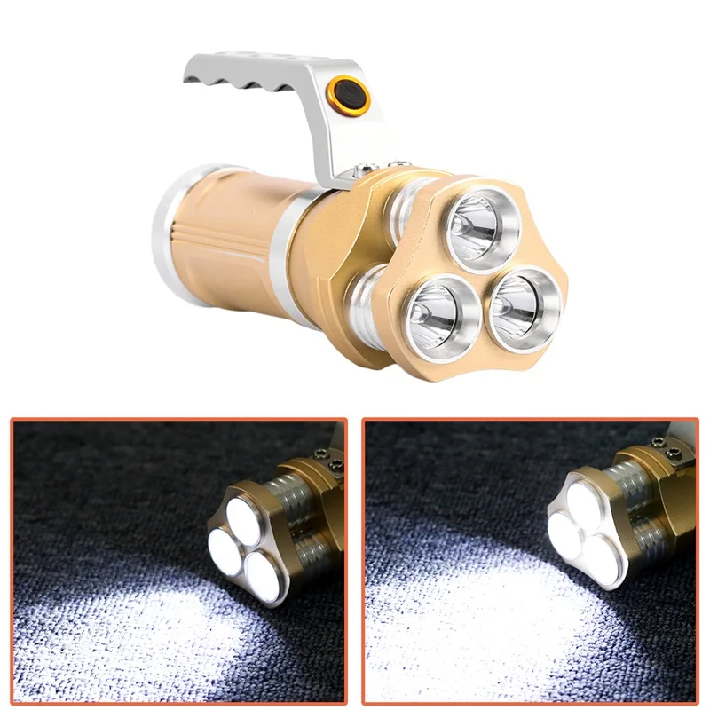 

High Quality 3 Modes Waterproof LED Flashlight Torch Light 90000LM 3T6 Spotlight LED 18650 Led 2 Clours