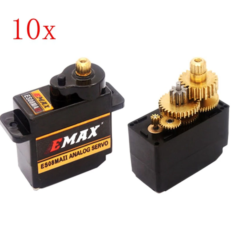 

10PCS EMAX ES08MA II 12g Mini Metal Gear Analog Servo for RC Model