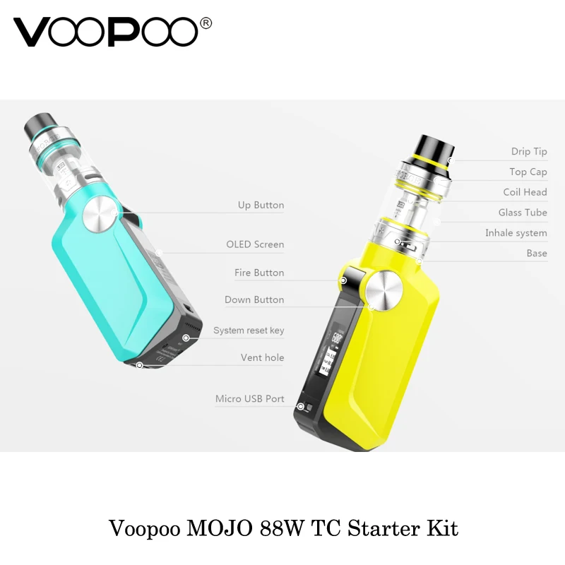 Электронная сигарета Voopoo MOJO 88 Вт TC стартовый набор 2600 мАч бокс мод с емкостью 3 5 мл