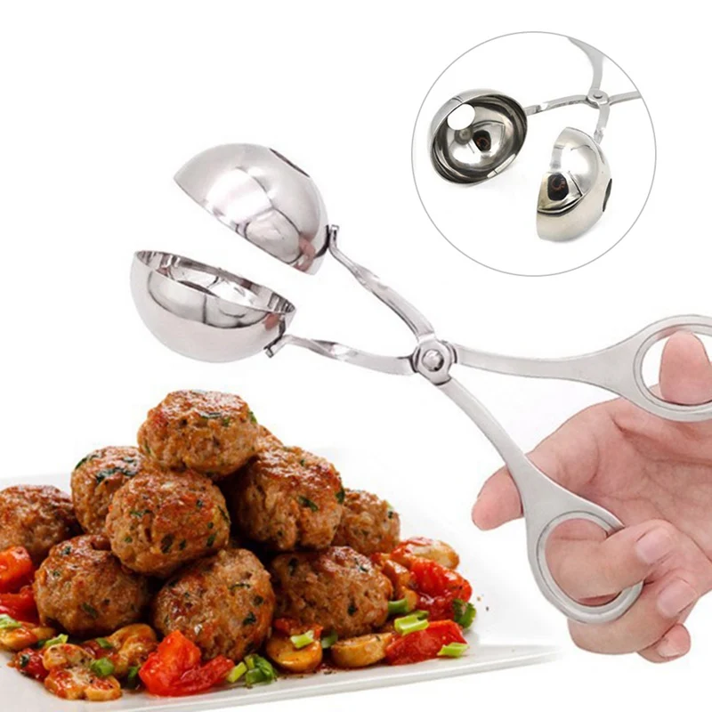 

Convenient Meatball Maker Stainless Steel Stuffed Meatball Clip DIY Fish Meat Rice Ball Maker
