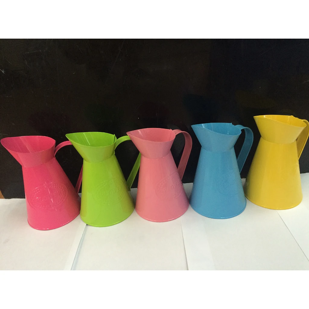 Vintage Metal Jug Vase Flower Jar Wedding Home Table Decor Garden Office Ornament Display Planter Pot Tools