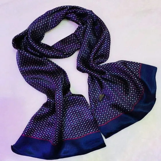 Винтажный шелковый шарф мужской модный цветочный узор с узором пейсли двухслойный Шелковый Атласный шейный платок#4091 - Цвет: 62