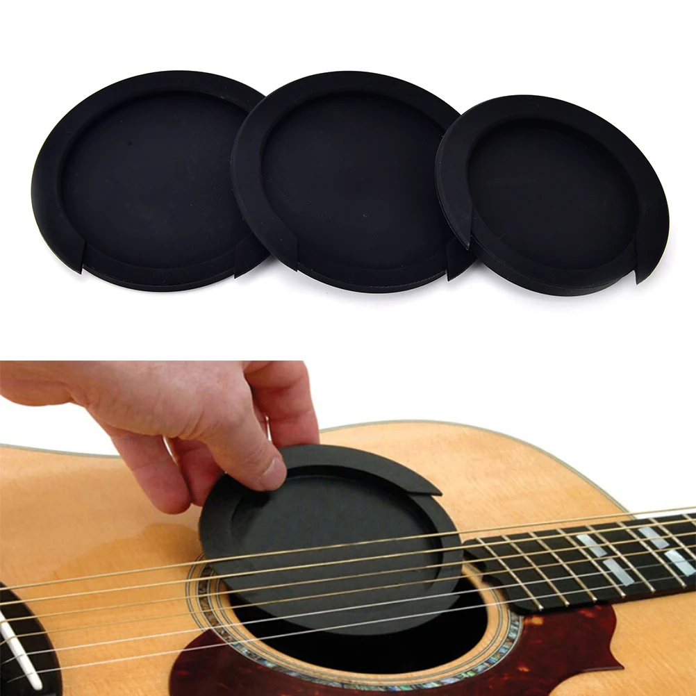 Black Vbestlife 2 pcs 86mm Guitar Soundhole Cover Feedback Buffer Palstic Musical Instruments Accessory 