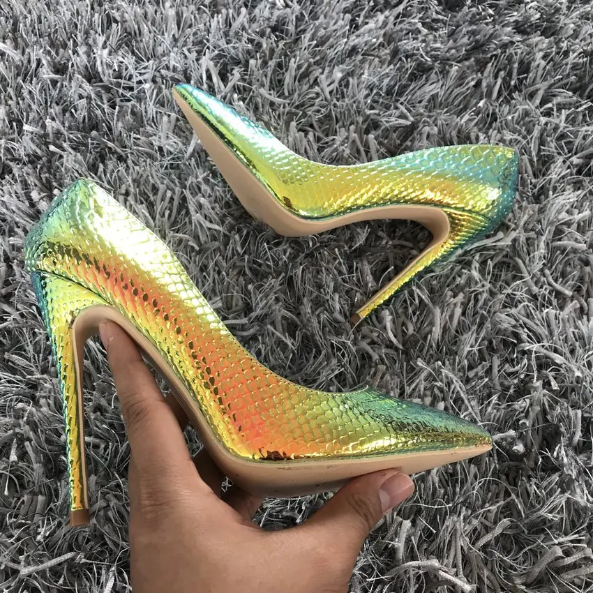 2019 Spring Brand Shoes Woman High Heels Womens Lady Pumps High Heel Shoe Ladies Shoes Snake Printed Women Pumps 8 10 12 cm