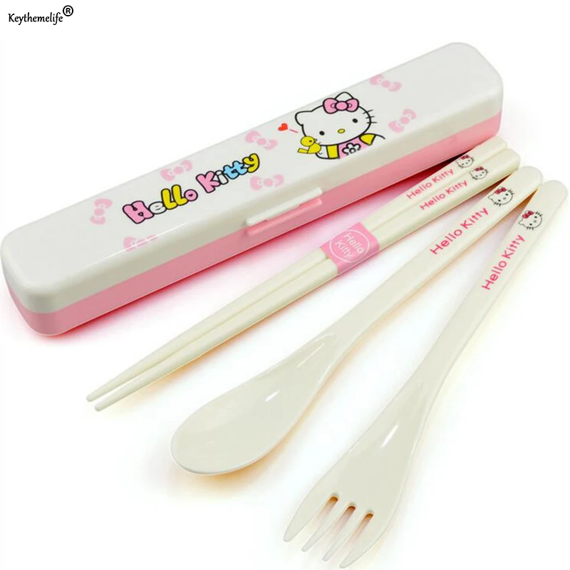 

Dinnerware Set Fork Tableware Lunch Set pink color Cute Kawaii Hello kitty Baby Girl Boy Fork