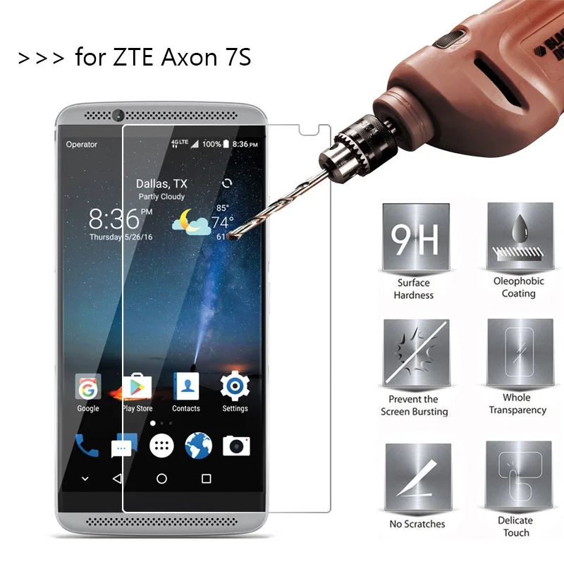 9H 2.5D 0 26 мм Закаленное стекло протектор для ZTE AXON 7S экран закаленное защитное