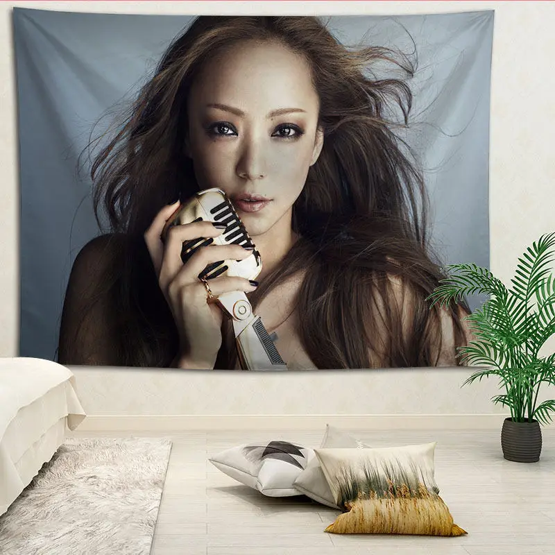 Namie Amuro Настенный декор гобелен макет комнаты живопись фон украшение стены постельное белье гобелены логотип на заказ - Цвет: 11