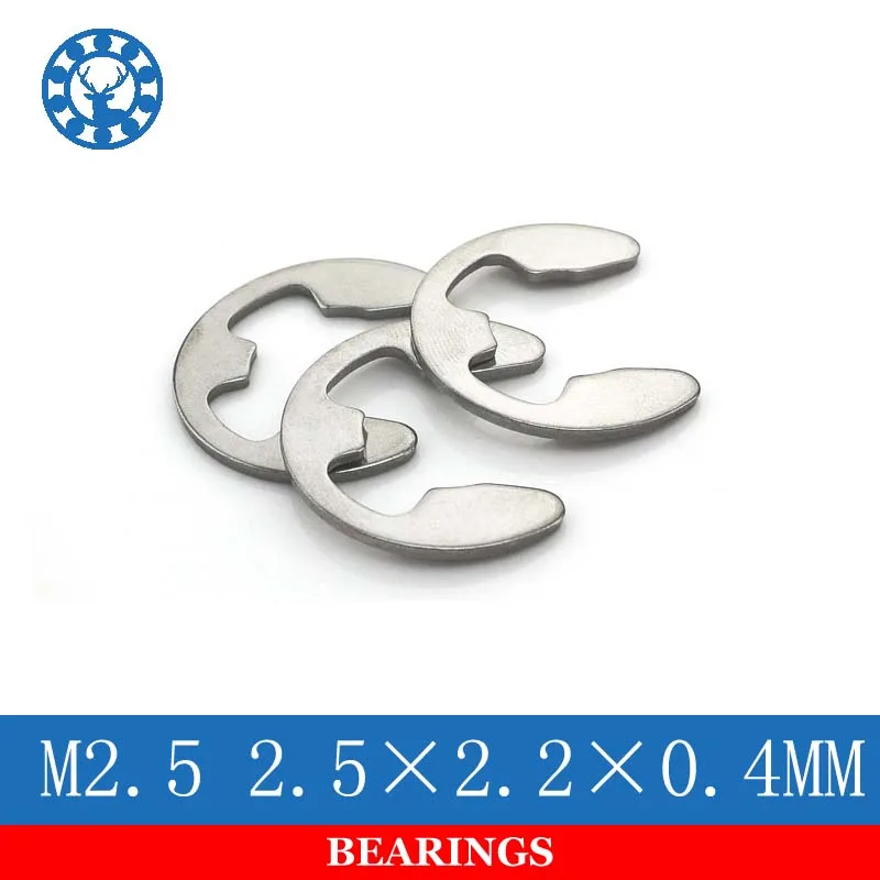 

100Pcs DIN6799 GB896 M2.5 304 Stainless Steel Circlip Sack Retainer E E-type Buckle-shaped Split Washers