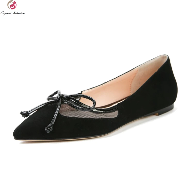 stylish black flats