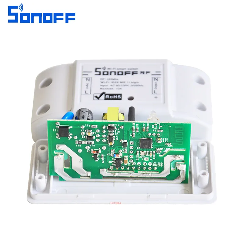 Sonoff RF WiFi Smart Switch 433 МГц рч приемник 86 настенная панель интеллектуальный пульт дистанционного управления беспроводной Wi-Fi светильник 10 А/2200 Вт