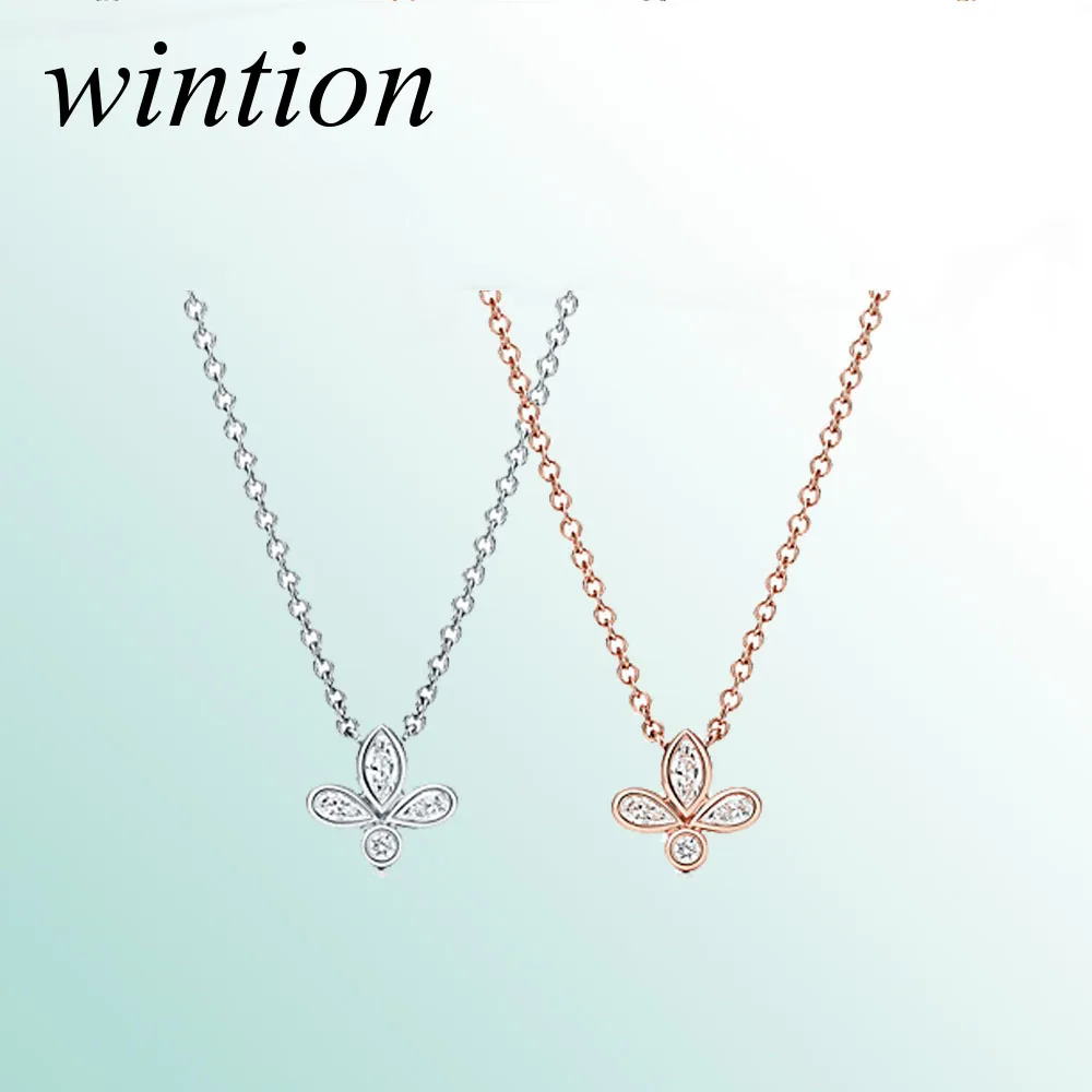 

Wintion tiff necklace pendant Original 100% 925 Sterling Silver Women Free Shipping Jewelry High-end Quality Gift