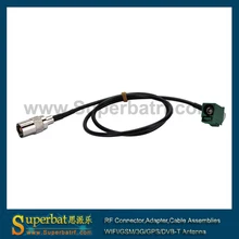 Superbat радиочастотный коаксиальный кабель ТВ Женский Джек Прямой к Fakra Jack "E" прямоугольный косичка кабель RG174 15 см