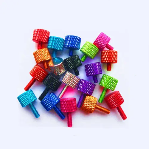 

2Pcs M2x12mm M2x15mm Aluminum alloy Multicolor Thumb Screws Knurled Head hand twist tighten Drone color decorative computer Bolt