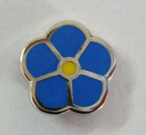 

masonic forget-me-not lapel pin, freemasonry gift, flower pin