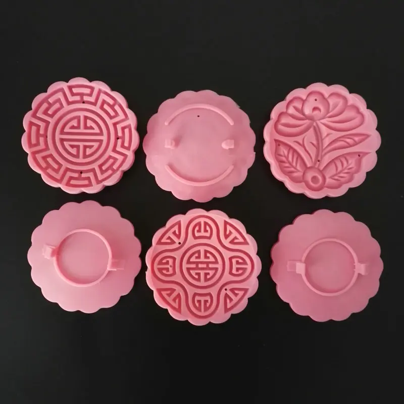 AMW 100g Plastic Moon Cake Mold Hand Press Flower Fondant Cutters Cake Decorating Bakery Tools