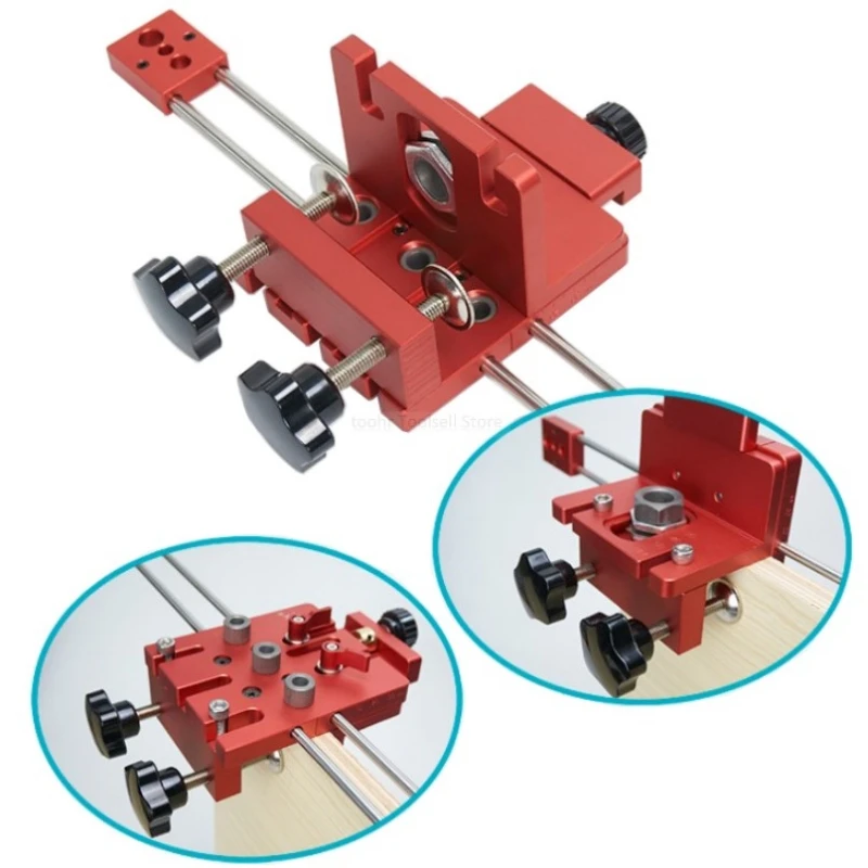  6/8/10/15mm Woodworking Self Centering Dowelling Jig 3 in 1 Drill Guide Locator Kit for Furniture F