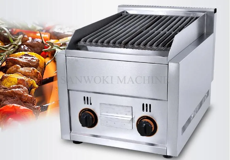 Gas Lava Rock BBQ Grill;Volcanic stone Grooved barbecue machine;Barbecue machine 3