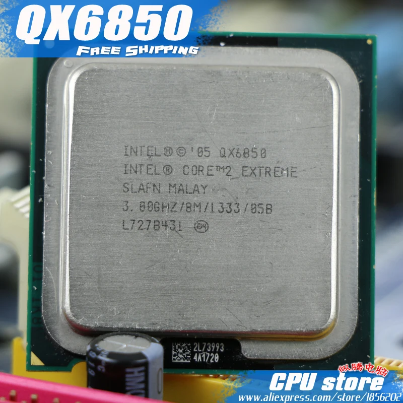 Intel Core2 Quad процессор QX6850 ЦП LGA775 Настольный ЦП LGA 775 работающий правильно настольный процессор