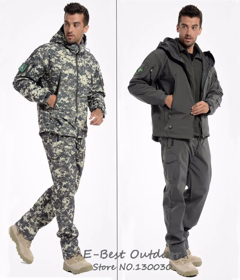 AichAngeI, водонепроницаемая флисовая Мужская куртка, костюм для мужчин, камуфляжная, военная, тактическая одежда, Армейский Камуфляж, Uniforme militar, комплект