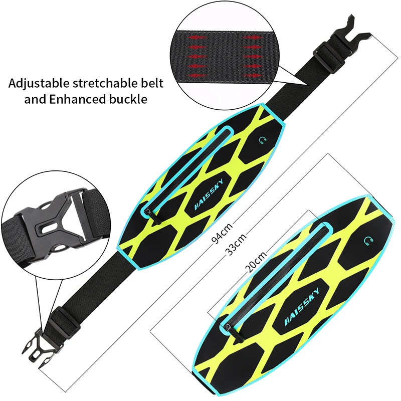 Haissky ультра тонкая поясная сумка для бега регулируемый ремень Светоотражающая полоса спортивный чехол для телефона для iPhone X XS Max samsung Xiaomi