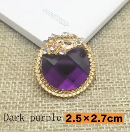 Dark purple Лидер продаж, 20 штук свадебные Бриллиантовая пуговица Стразы в виде горного хрусталя Сделай Сам DIY бигуди для волос аксессуары для одежды YF70 - Цвет: Dark purple