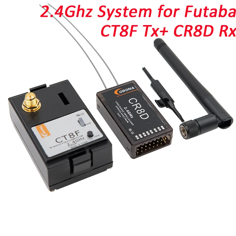 

Corona 2.4Ghz FUTABA/HITEC Module & Rx Combo Kit CR8D and CT8F (V2 DSSS)