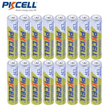 

16pcs/lot PKCELL NIMH Rechargeable Battery AAA 1000mAh NI-MH Batterie aaa 1.2V Rechargeable Batteries