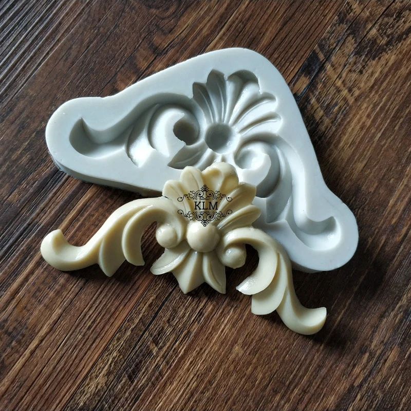 

European cake edge embossed decorative mould Chocolate cake silicone mold KLM-00441