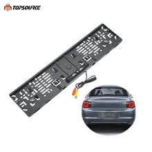 TOPSOURCE Con le luci a infrarossi HD CCD Auto UE License Plate Frame telecamera posteriore macchina fotografica di riserva di plastica materiale di shell funzione impermeabile