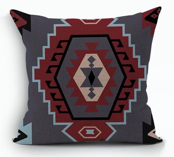 Kilim Cushions Home Decor Ethnic Decorative Pillows Case Boho Moroccan Linen Pillow Cover For Sofa 45x45cm